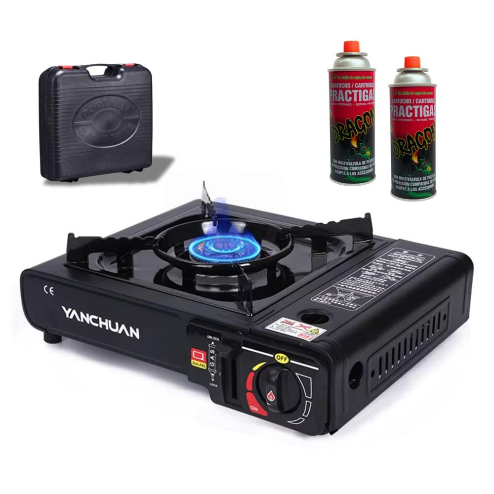 Estufa Portátil Ideal para Camping + 2 Cartuchos 485ml