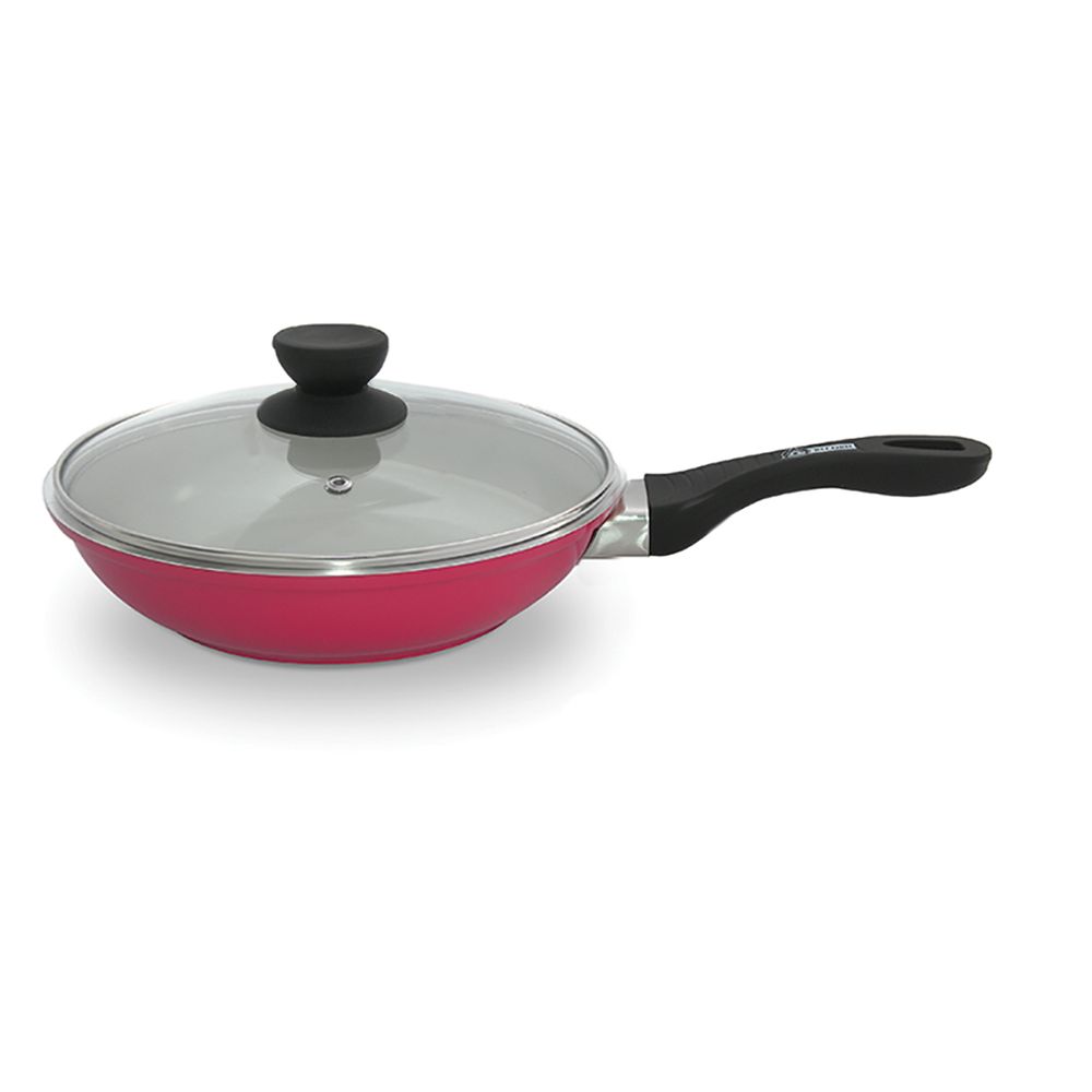 Sartén de Cerámica Roja con Tapa 26cm -20145170