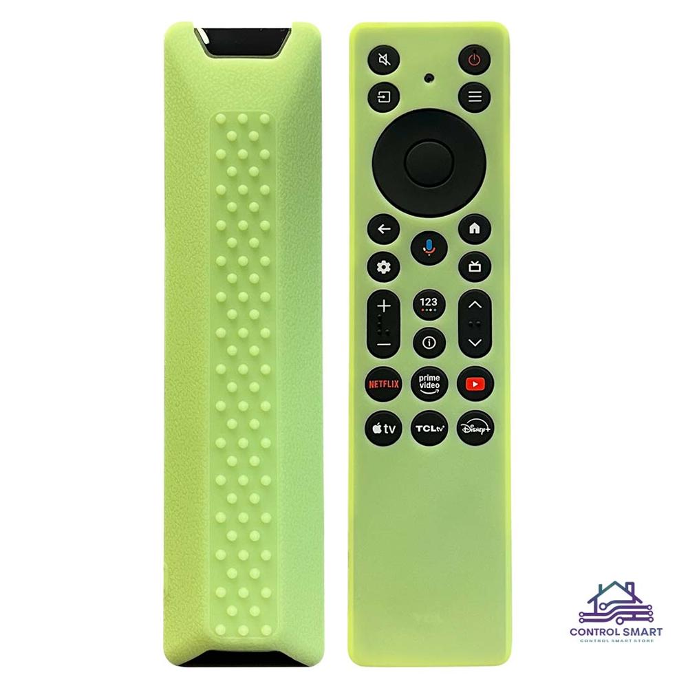 Funda Verde Fosforescente De Silicona Flexible Para Control Tcl Smart Tv Moderno 2025