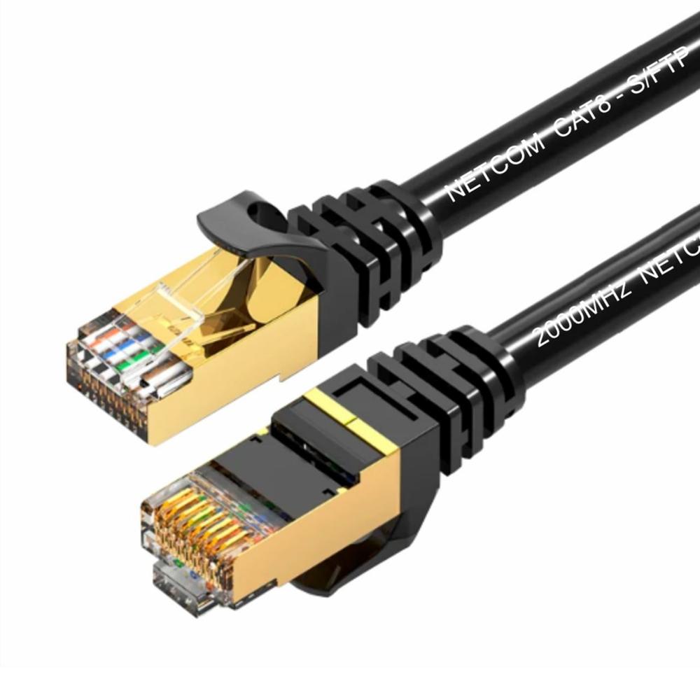 Cable de Red Cat 8 Conector Rj45 40 Gbps Lan Ethernet 3 Metro NETCOM Cable de Red Cat 8 Conector Rj45 40 Gbps Lan Ethernet 3 Metro NETCOM