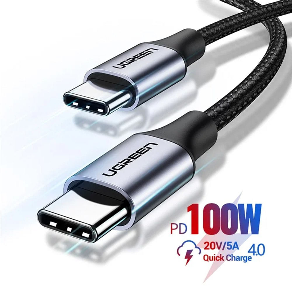 Cable USB C 3.2 Tipo C a Tipo C 1.5 Mts Gen1 5Gbps 4K UGREEN 100W Cable USB C 3.2 Tipo C a Tipo C 1.5 Mts Gen1 5Gbps 4K UGREEN 100W