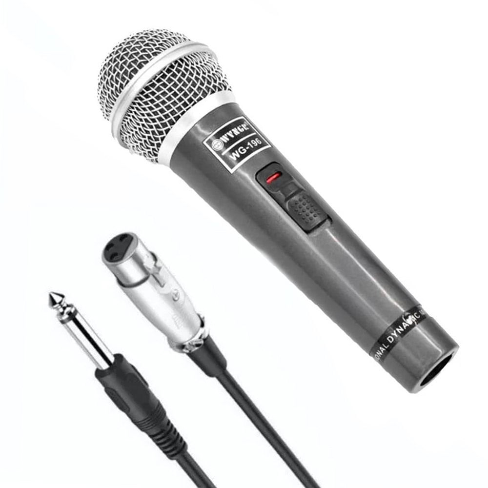 Microfono Alambrico Profesional WVNGR WG-196 con Cable Plug 6.3m
