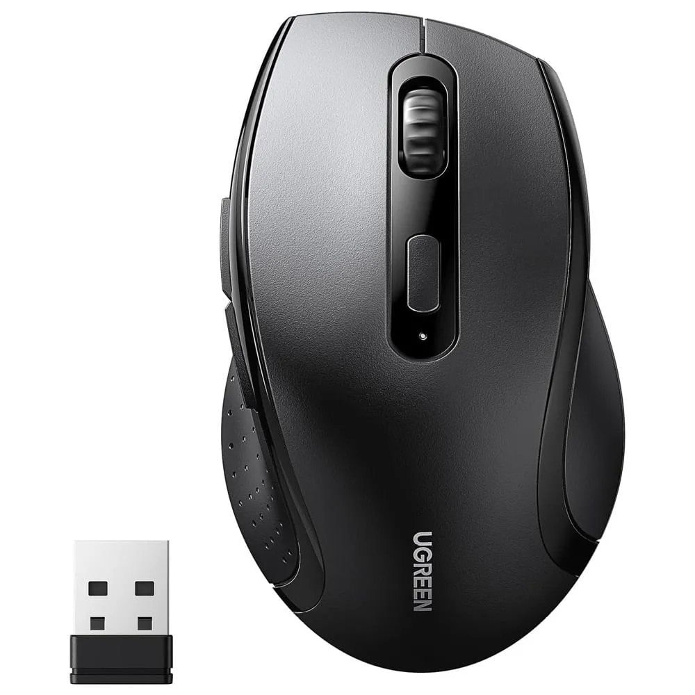 Mouse Inalambrico Ergonomico UGREEN 1600 DPI USB 2.4GHz 10 Mts Mouse Inalambrico Ergonomico UGREEN 1600 DPI USB 2.4GHz 10 Mts
