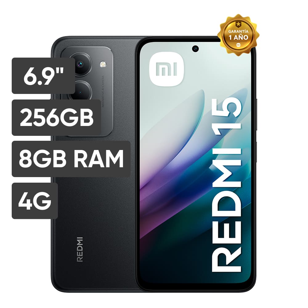 Smartphone XIAOMI Redmi 15 6.9"" 8GB 256GB 50MP Negro
