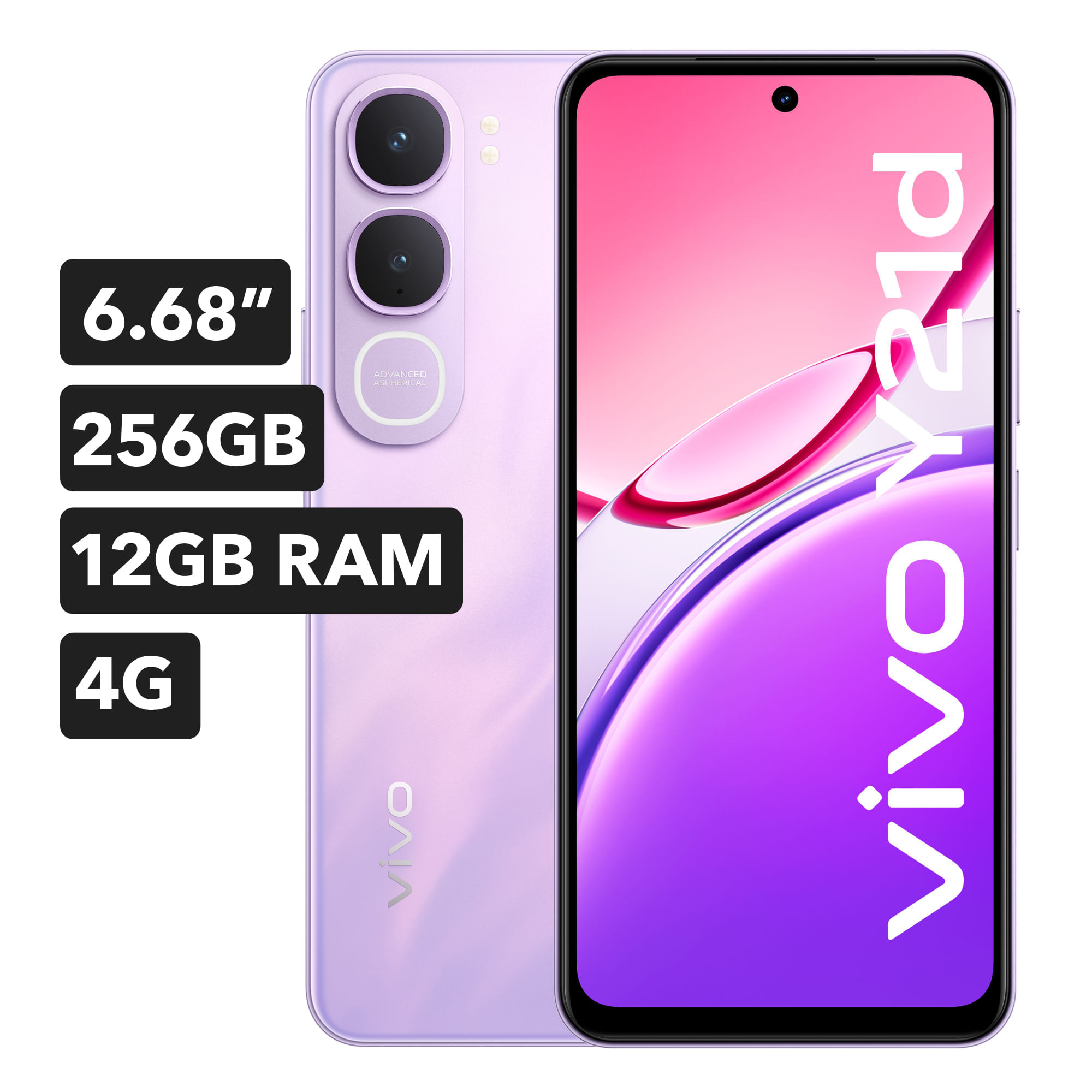 Smartphone VIVO Y21D 6.68"" 6GB 256GB 50 + 0,08 MP Purpura