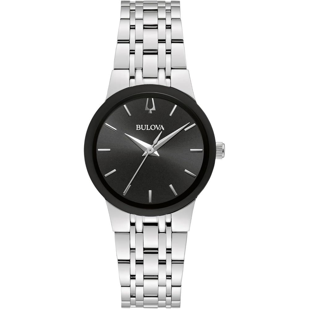 Bulova reloj moderno de mujer cuarzo 3 agujas acero inoxidable | Plata