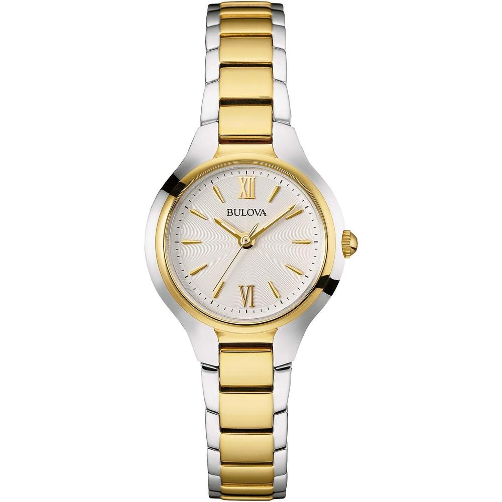 Bulova reloj clásico vestir mujer 3 agujas de cuarzo acero | Oro/Plata