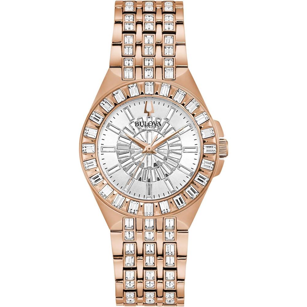 Bulova pulsera mujer acero inoxidable cuarzo Phantom baño oro rosa | Plata/Oro Rosa