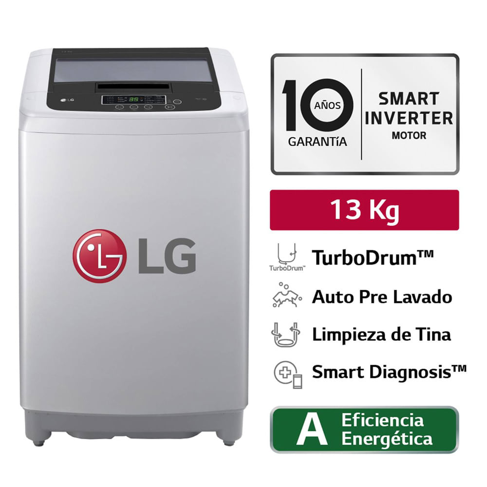 Lavadora LG Carga Superior Smart Motion con TurboDrum 13 kg WT13DPBK Lavadora LG Carga Superior Smart Motion con TurboDrum 13 kg WT13DPBK