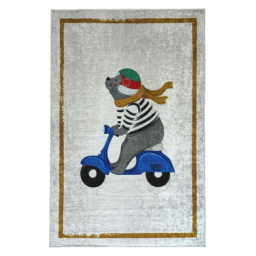 Alfombra Niños Oso en Moto120 x 180cm