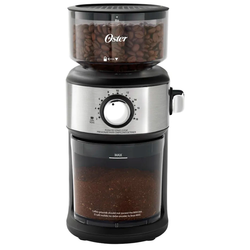 Molinillo de Cafe Automatico Oster 18 Configuraciones de Molienda  BVSTBMH24