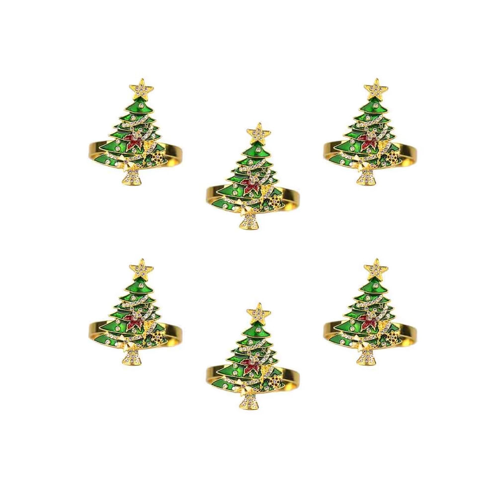 NAVIDAD - Set de 6 pcs de Aros de servilletas modelo N7
