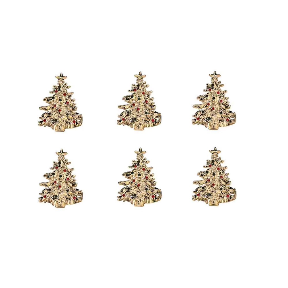 NAVIDAD - Set de 6 pcs de Aros de servilletas modelo N11