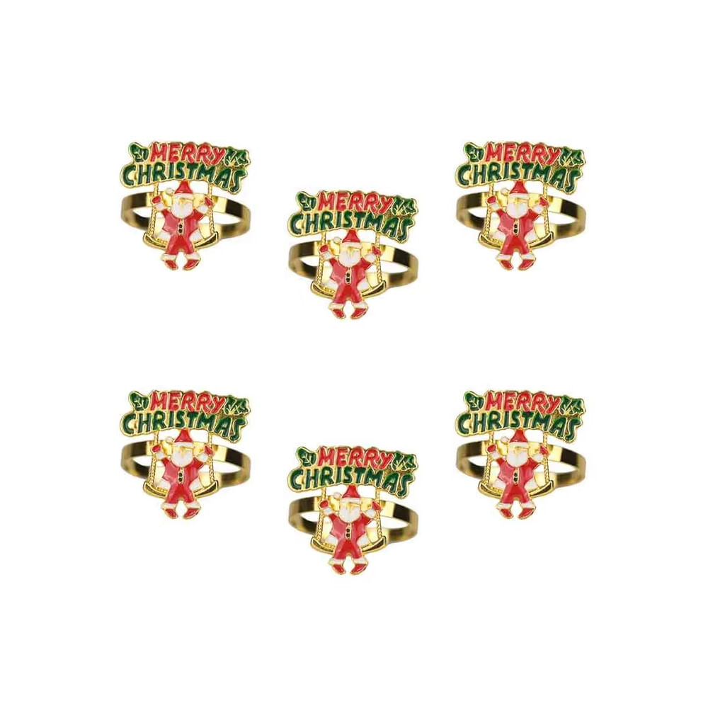 NAVIDAD - Set de 6 pcs de Aros de servilletas modelo N14