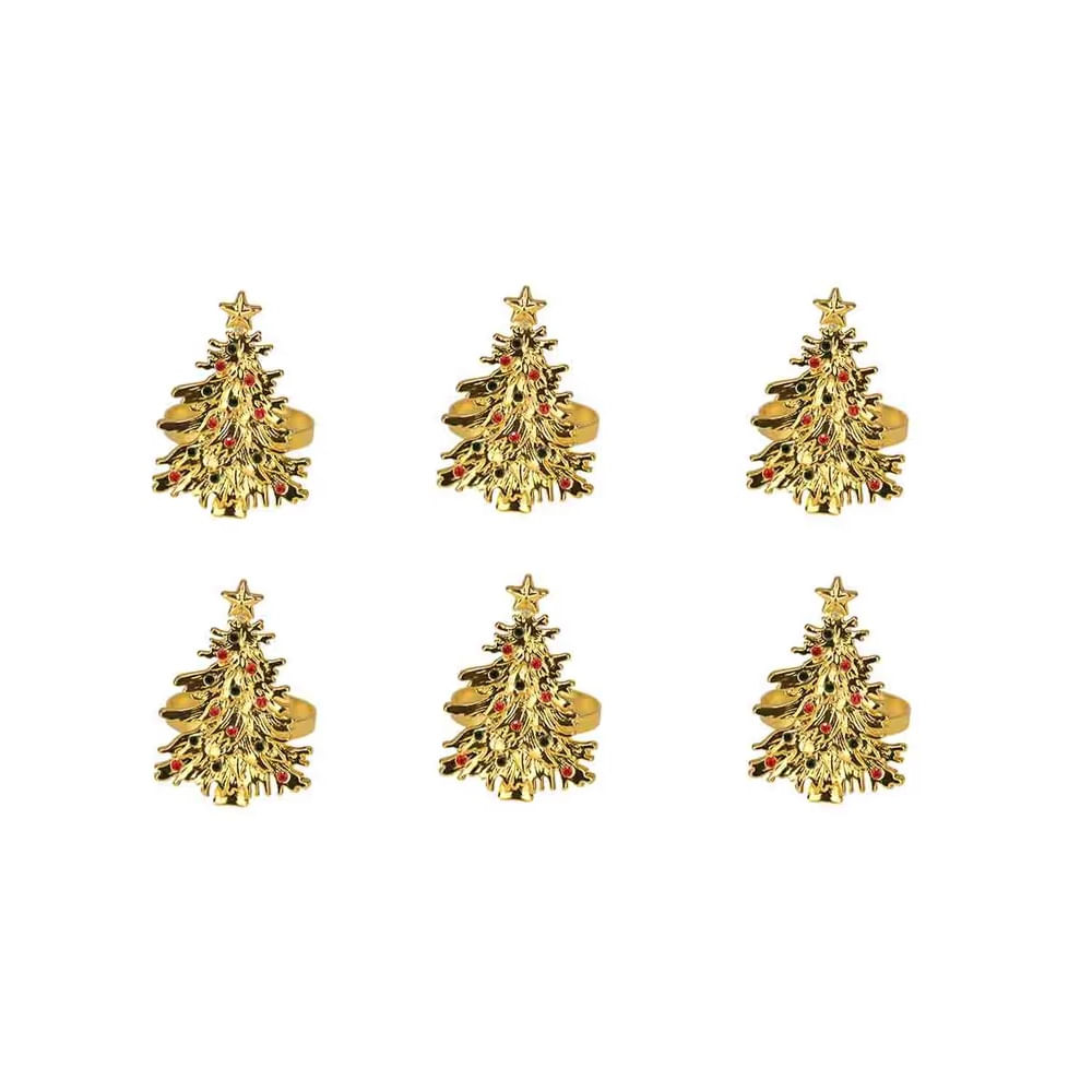 NAVIDAD - Set de 6 pcs de Aros de servilletas modelo N9