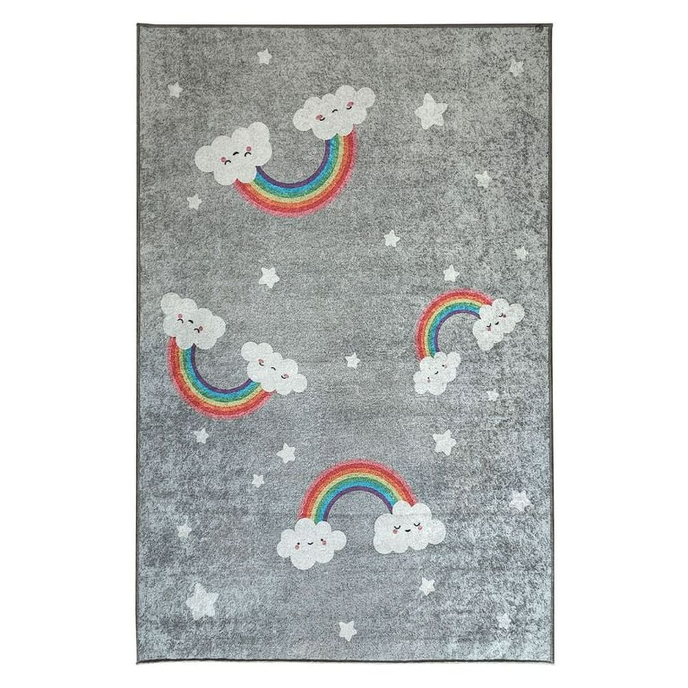Alfombra Niños Nubes y Arcoiris 120 x 180cm