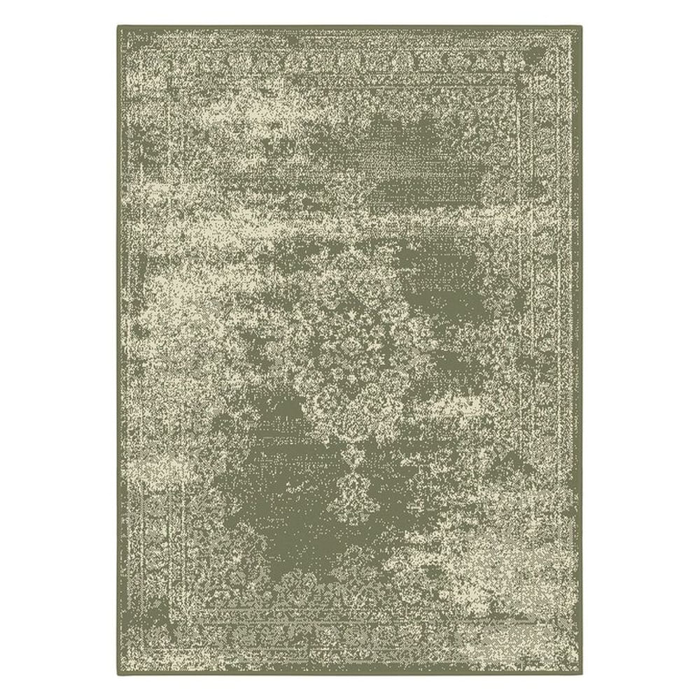 Alfombra Rectangular Aladin Green Creme 160 x 225cm