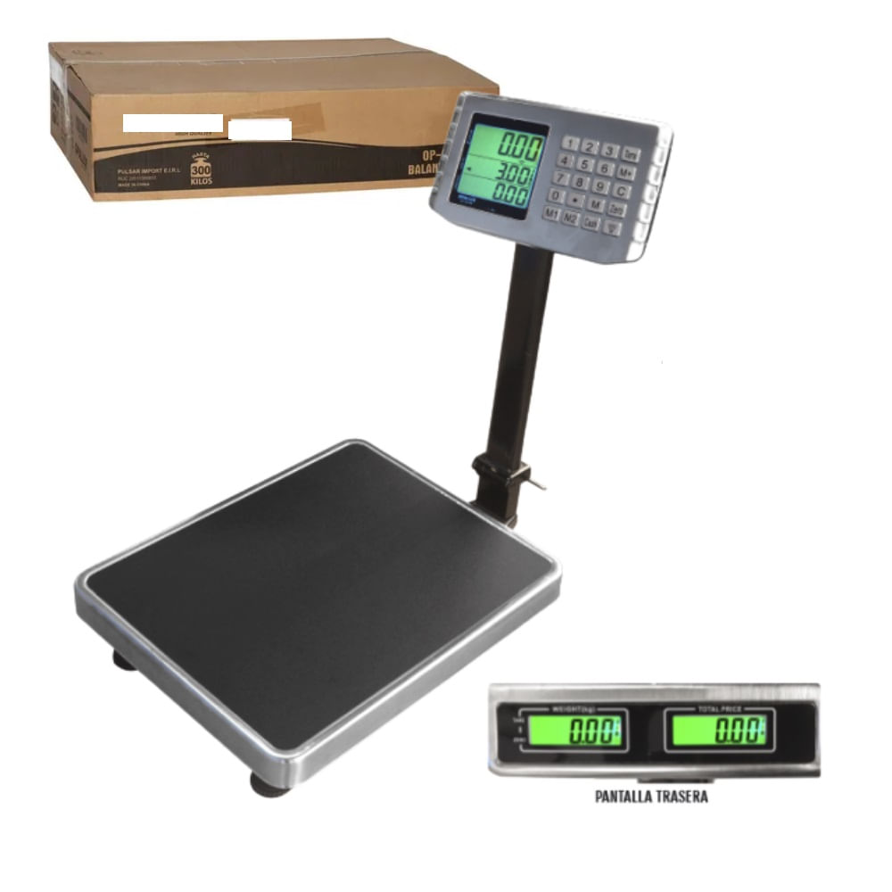 Balanza Digital Opalux Op-Gs300 300Kg Cabeza Y Tecla Metal Op-Gs300