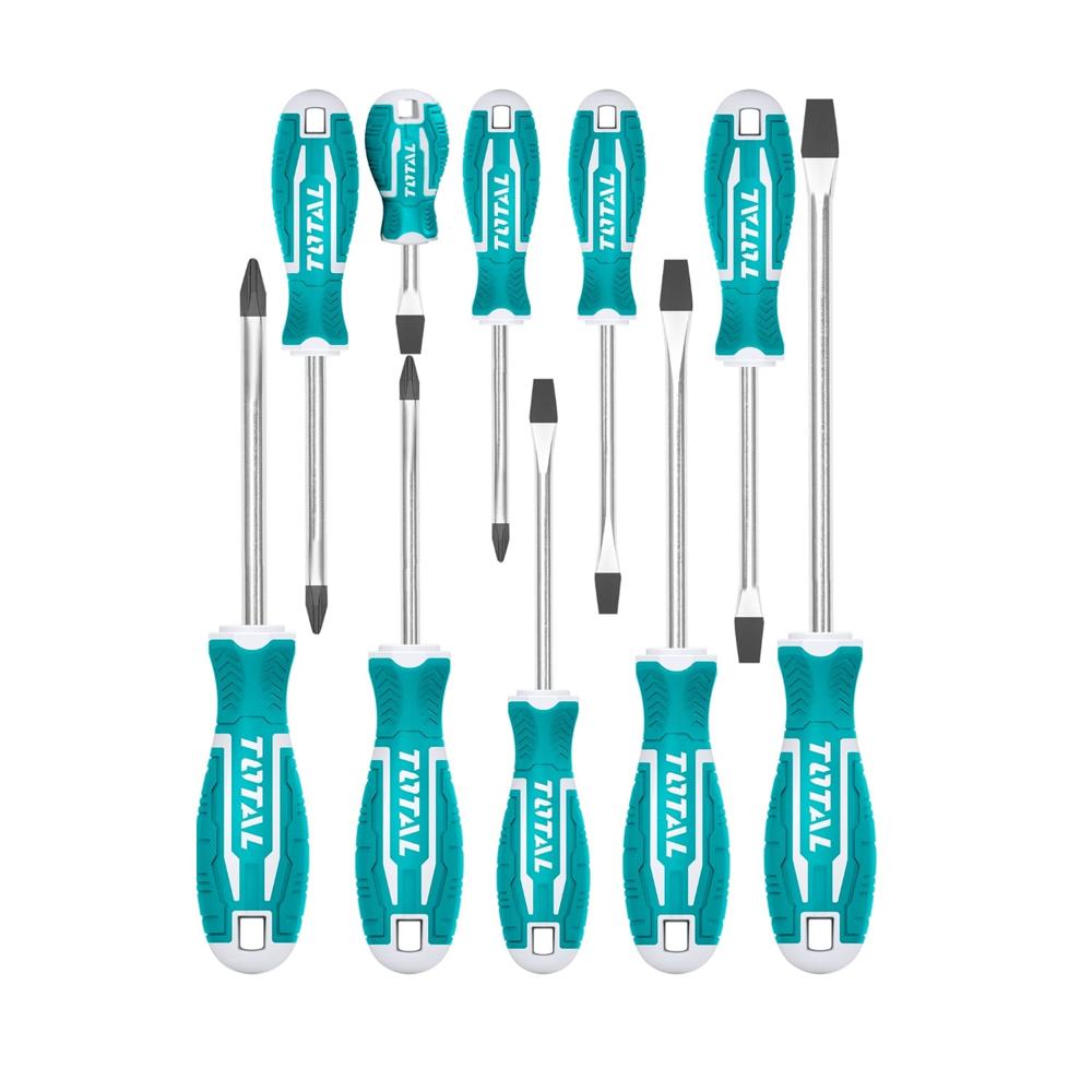 Set de Destornilladores 10pcs magnético Total THT250610