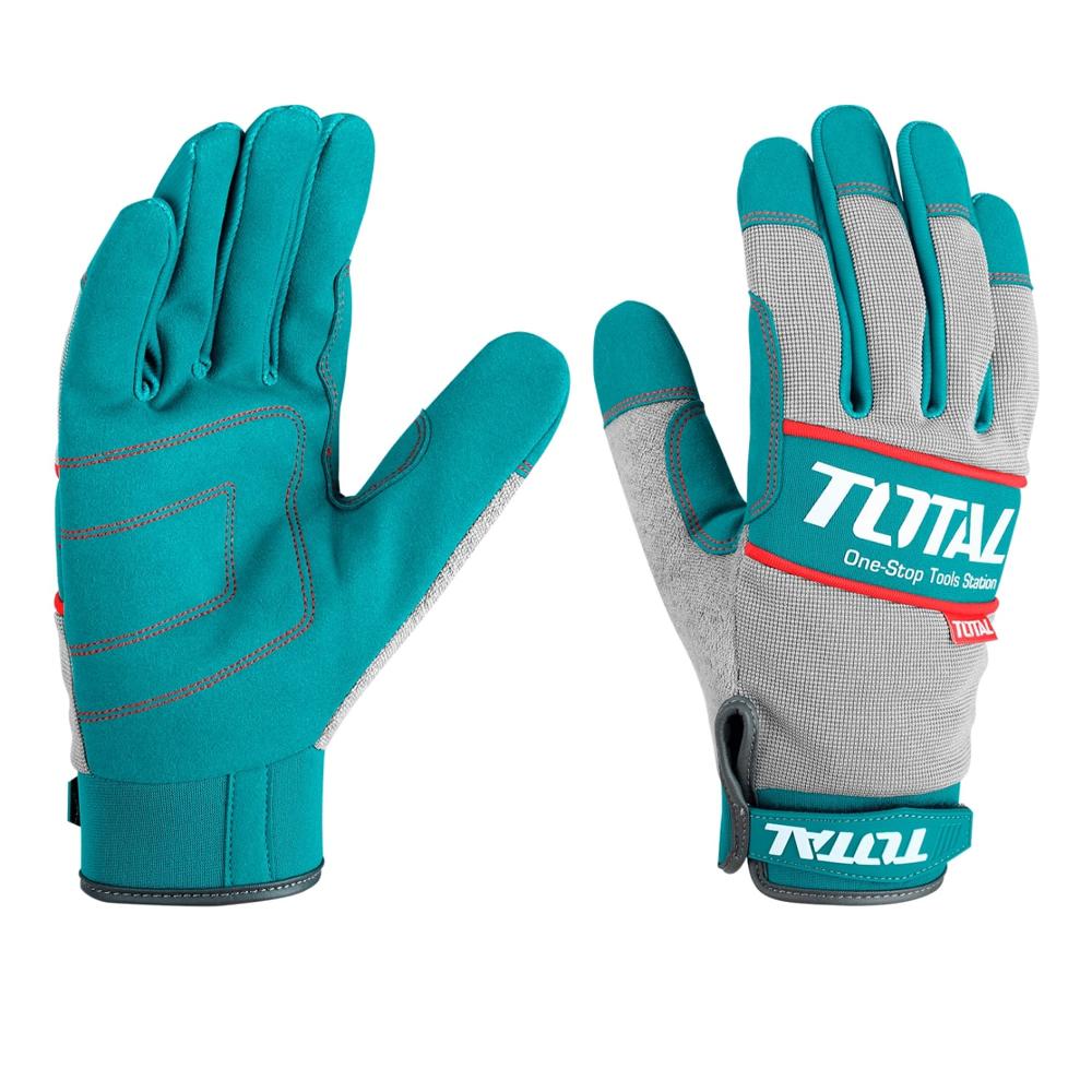 Guantes Mecánico de Cuero Reforzado XL Total TSP1808-XL
