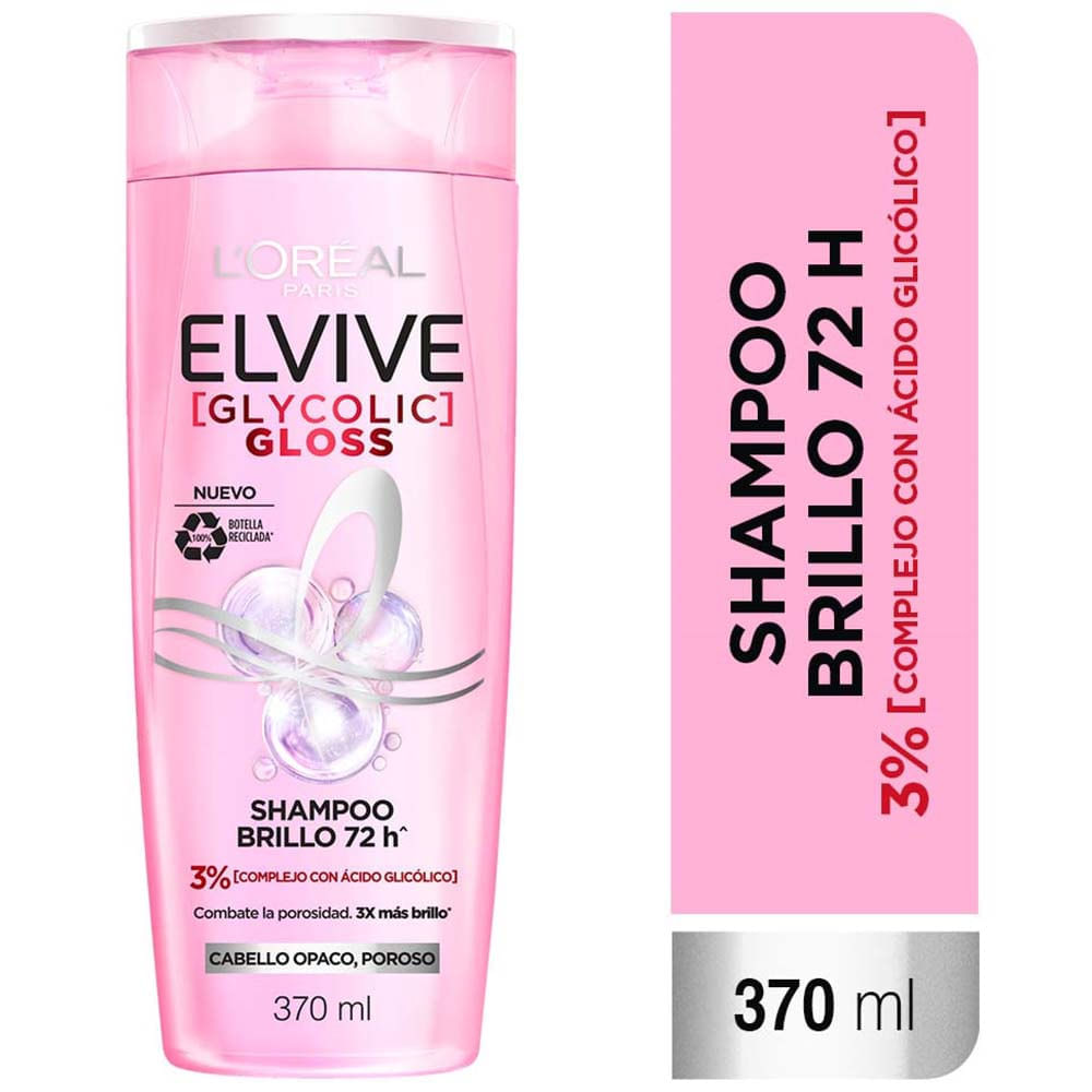 Shampoo ELVIVE Glycolic Gloss Frasco 370ml Shampoo ELVIVE Glycolic Gloss Frasco 370ml
