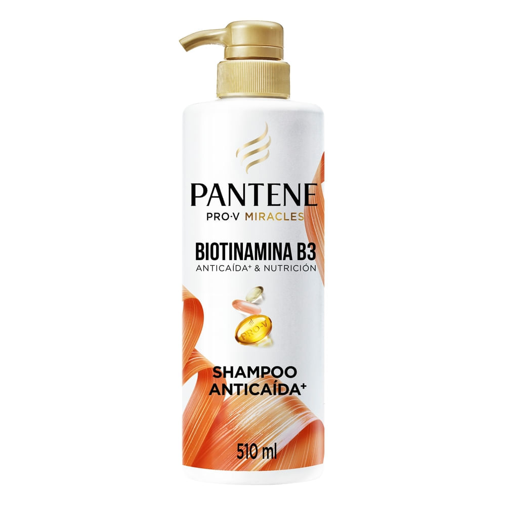 Shampoo PANTENE Anticaída + Biotinamina B3 Botella 510ml Shampoo PANTENE Anticaída + Biotinamina B3 Botella 510ml