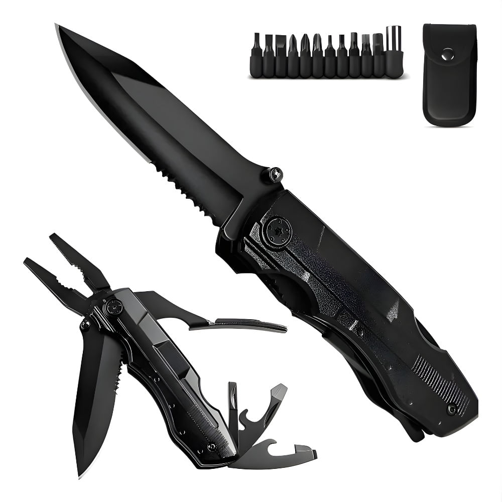 Navaja Multiherramienta 13 En 1 Con Puntas Y Adaptador