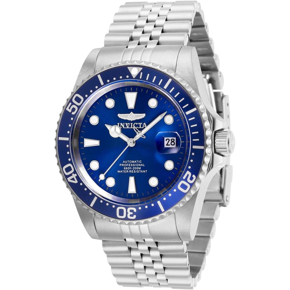 Reloj Invicta Pro Diver para hombre resistente al agua corona atornillada | Azul y Plateado