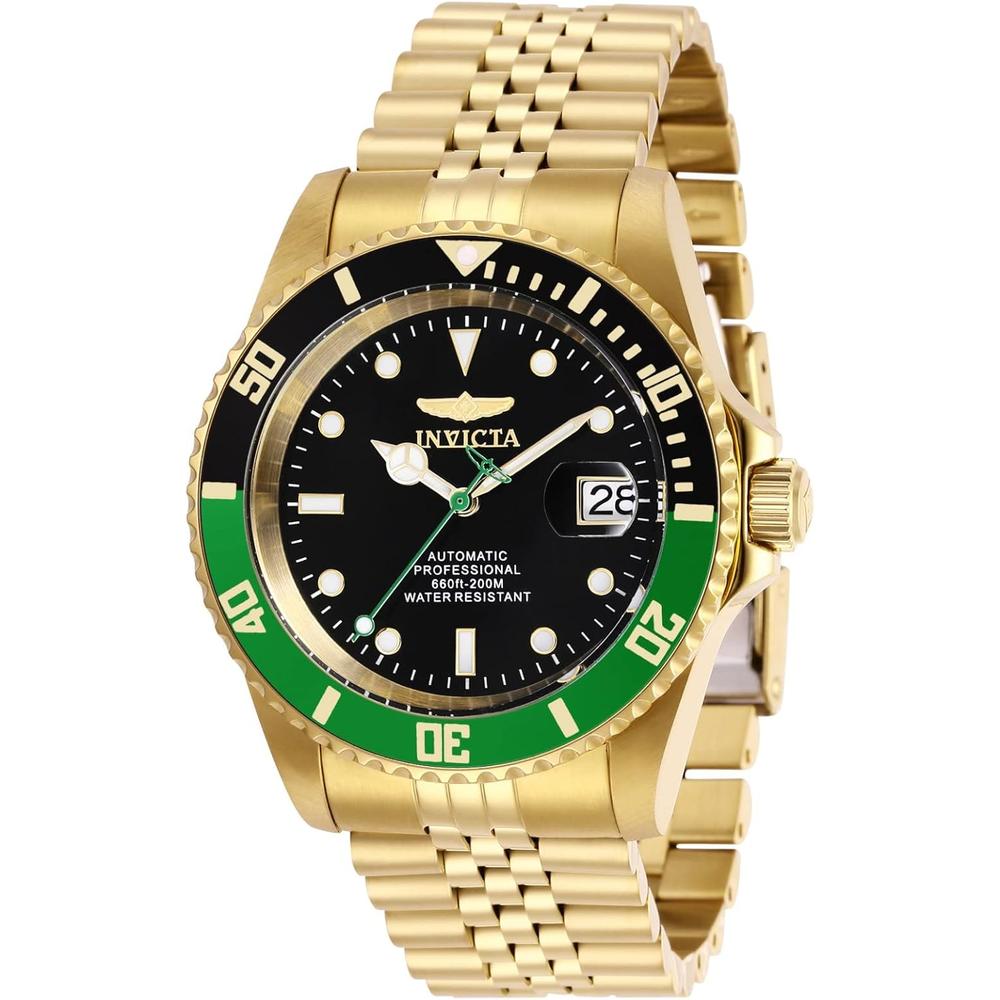 Reloj Invicta Pro Diver para hombre automático correa de acero | Oro