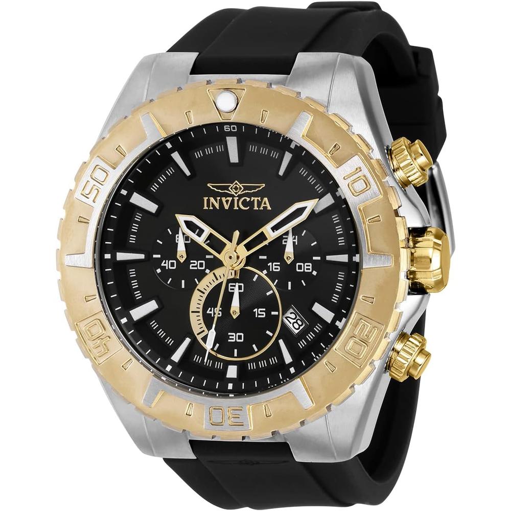 Reloj Invicta Aviador para hombre acero inoxidable | Oro y Negro