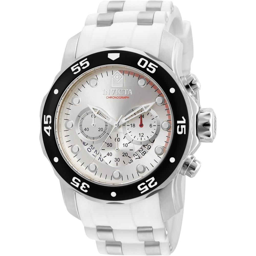 Reloj Invicta Pro Diver para hombre acero inoxidable manecillas luminosas | Plateado y Negro