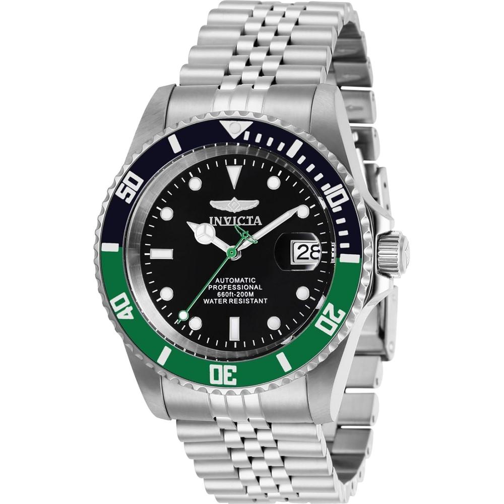 Reloj Invicta Pro Diver para hombre estilo buzo correa ajustable | Verde y Negro