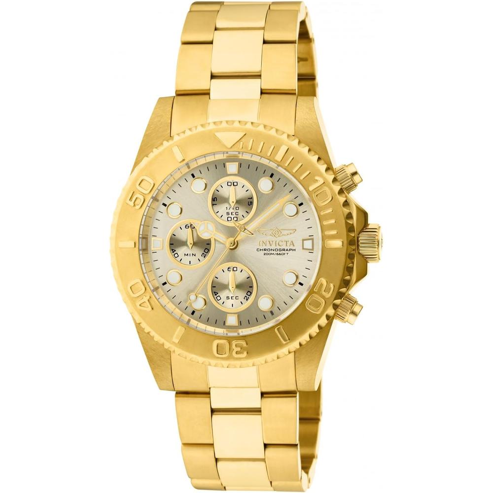 Reloj Invicta Pro Diver para hombre analógico movimiento de cuarzo | Oro