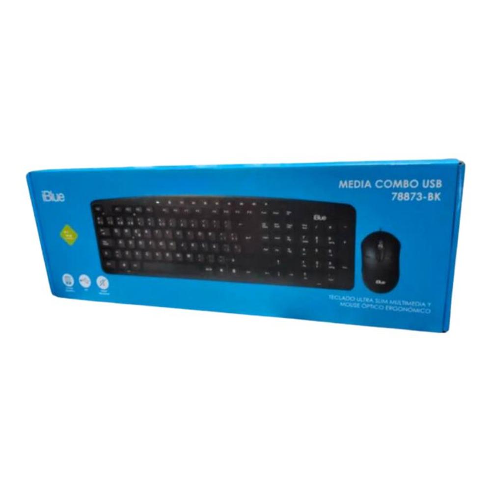 Media Combo IBlue 78873-BK Negro Teclado y Mouse USB Plug and Play ...