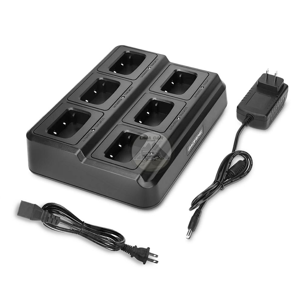 Cargador Múltiple De Batería 6 Radios Walkie Baofeng Bf888s