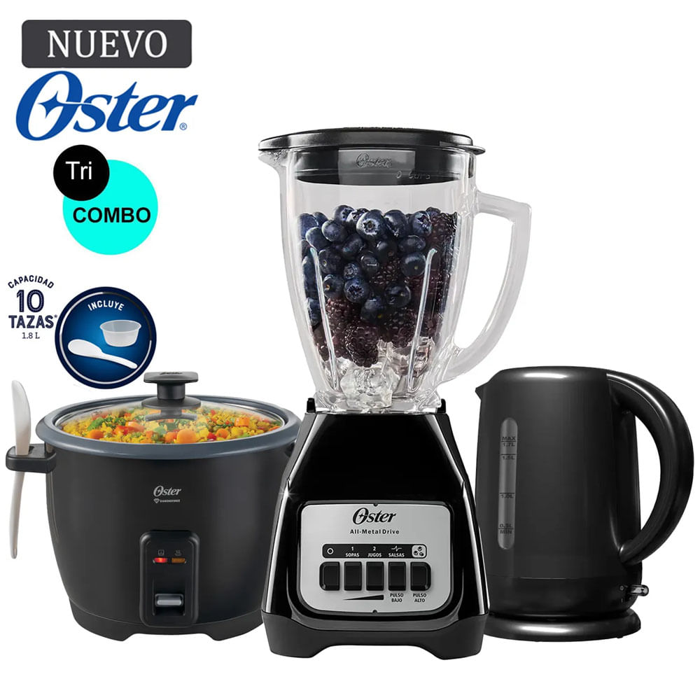Tricombo Licuadora BLSTKAG-BPB - Olla CKSTRCB10DFBLK - BVSTKT3101