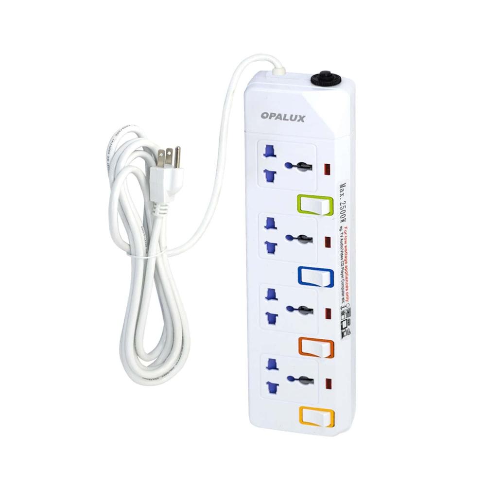 Supresor de Picos 4 Salidas con Toma a Tierra OP-E104T OPALUX OP-E104T Supresor de Picos 4 Salidas con Toma a Tierra OP-E104T OPALUX OP-E104T