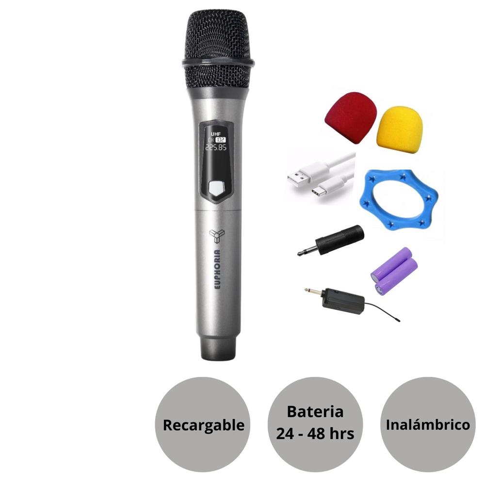 Micrófono Inalámbrico EUPHORIA TRKM 363BT Recargable duración de 24 a 48 hras