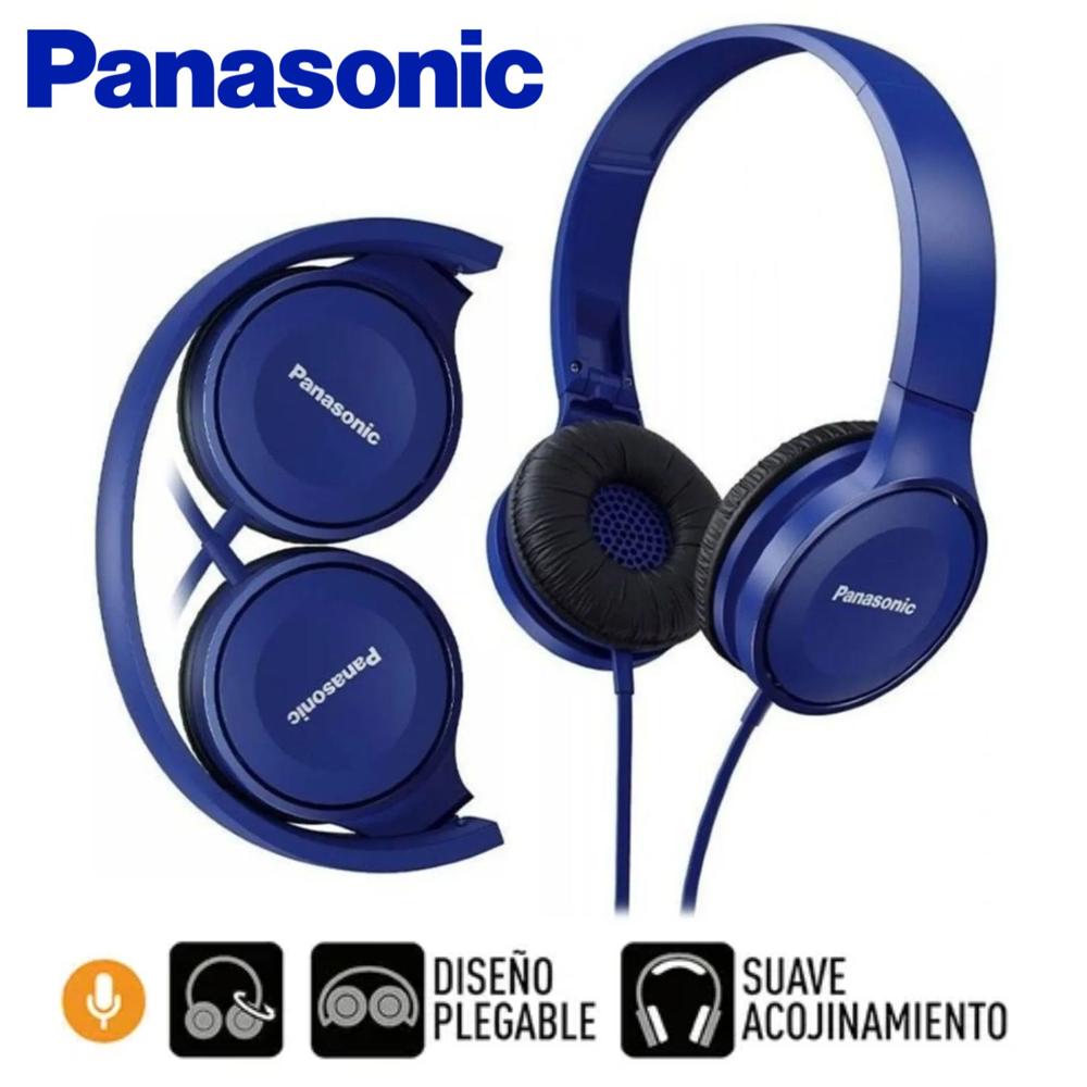 Audífono Panasonic RP-HF100M Diseño Plegable Azul