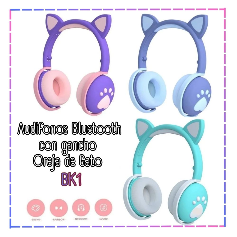 Audífonos bluetooth inalámbricos de gato-BK02