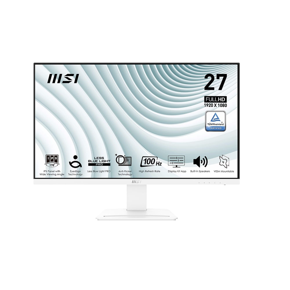 Monitor MSI PRO MP273AW 27 Pulg FHD IPS HDMI DP VGA Line-In Altavoces Integrados