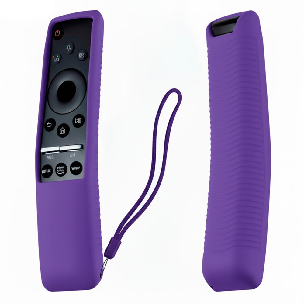 Control Para TV Samsung Comando Por Voz Smart + Funda Color Morado