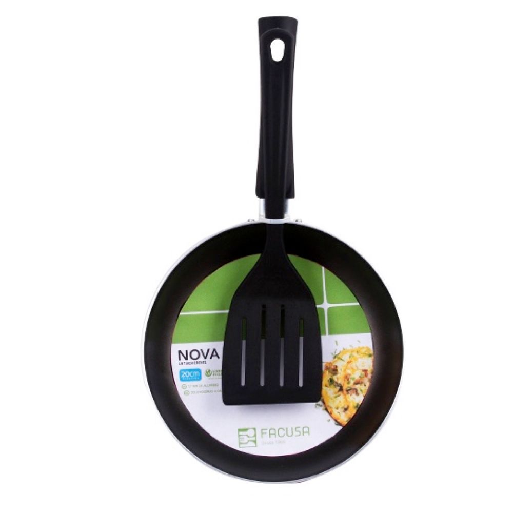 Sartén Antiadherente Nova 20 cm con Espátula FACUSA