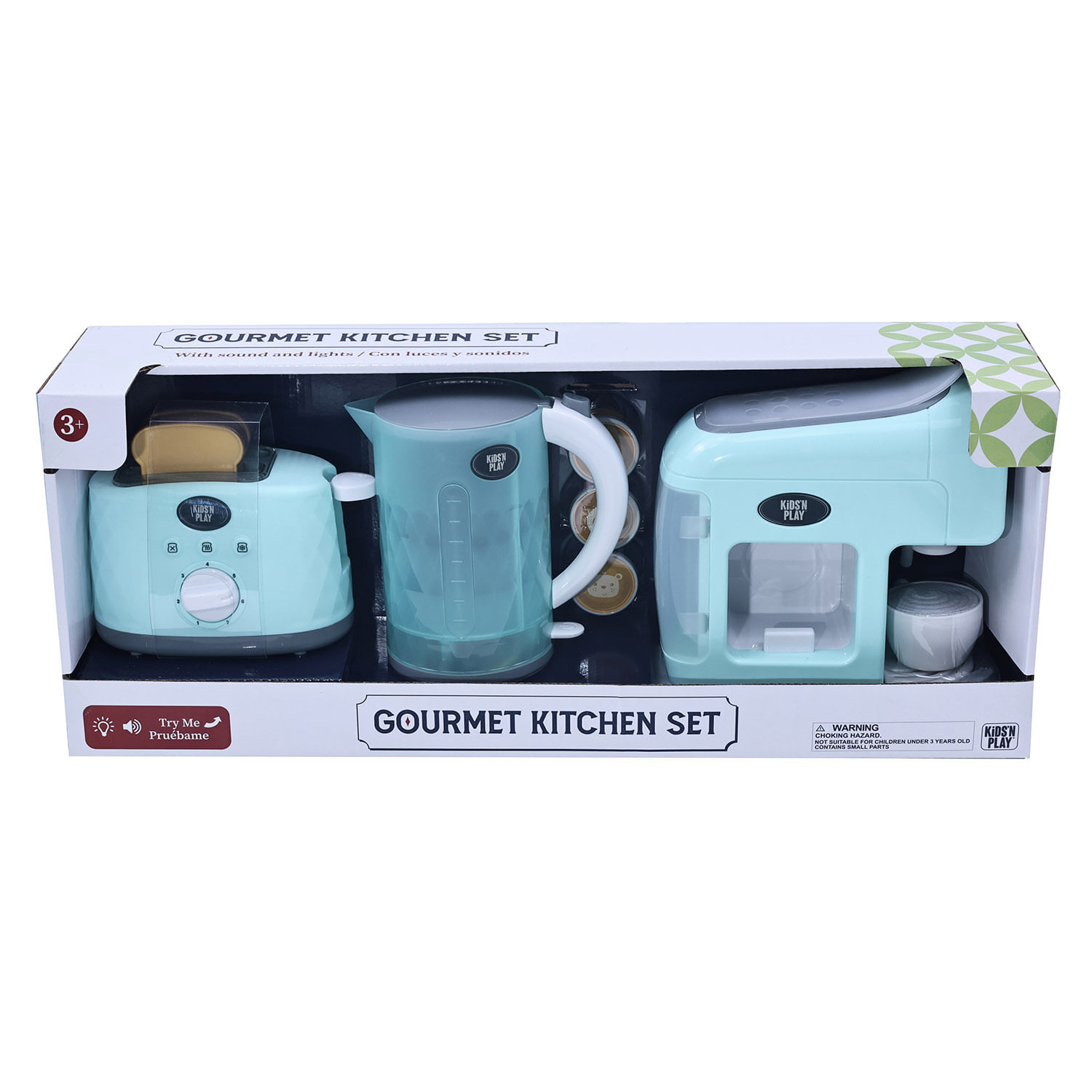 Set Cafetera Hervidor Y Tostadora De Juguete Kids N Play