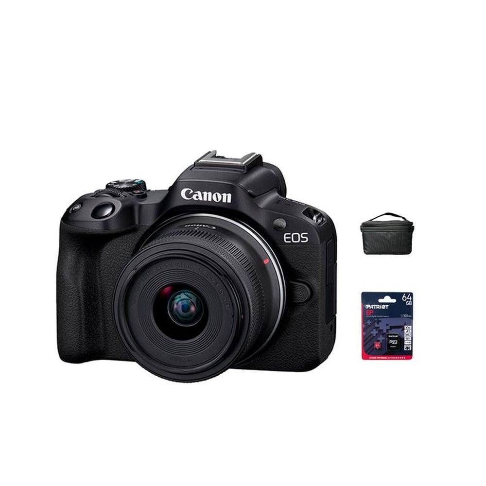 Camara Canon EOS R50 con RF 18-45mm IS STM Gratis Estuche y Mem64GB