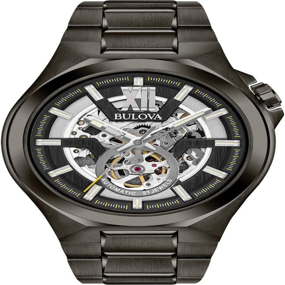 Bulova reloj clásico automático apertura abierta para hombre | Carbón