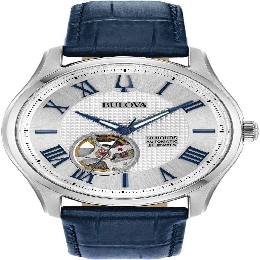 Bulova reloj automático Wilton hombre reserva de marcha 60h números roman0s | Azul