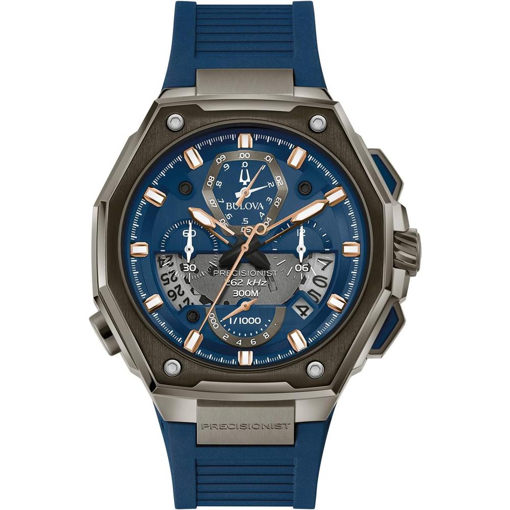 Bulova cronógrafo Serie X cuarzo hombre cristal zafiro segundero continuo | Azul