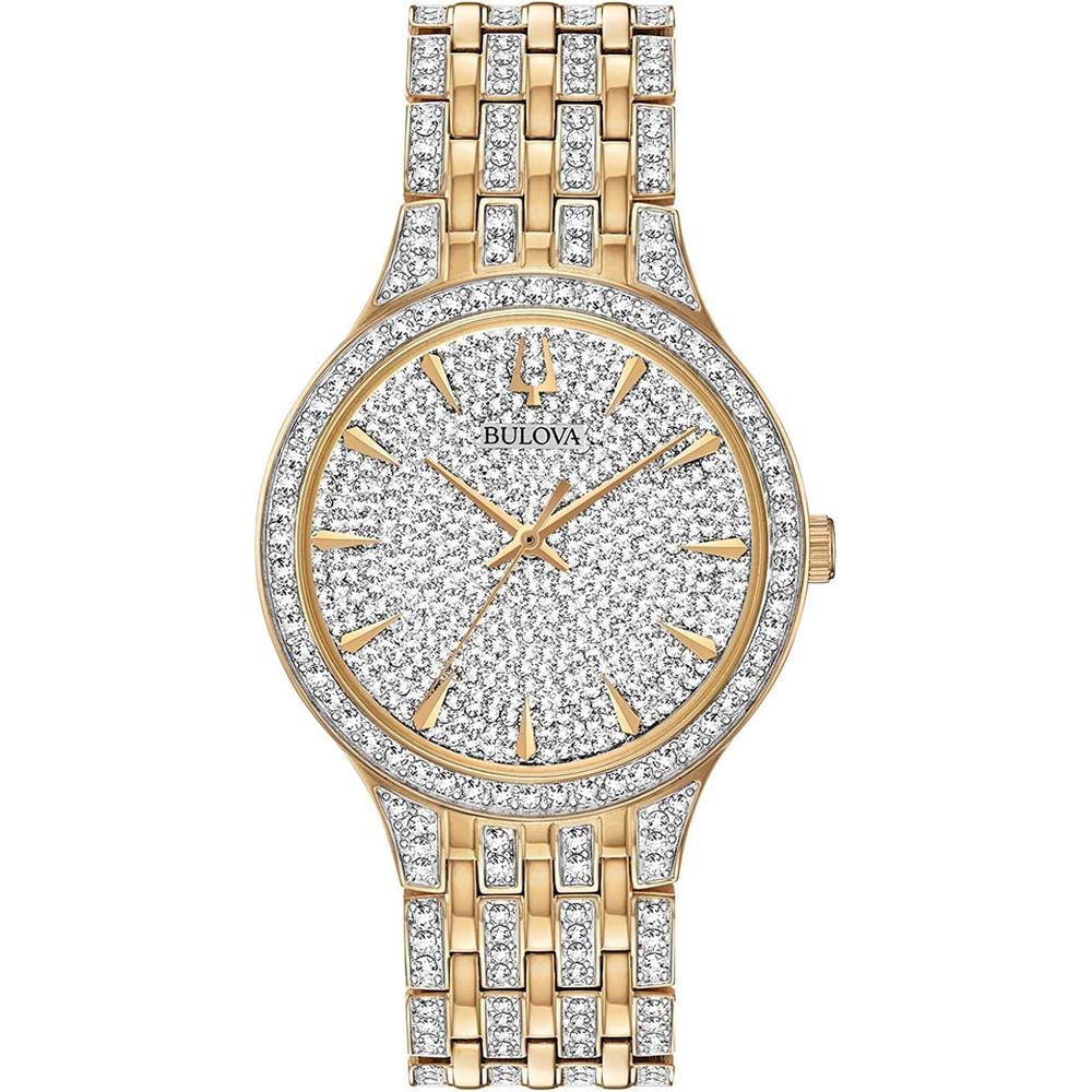 Bulova reloj Crystal Phantom hombre cuarzo 3 agujas acero inoxidable | Oro/Plata