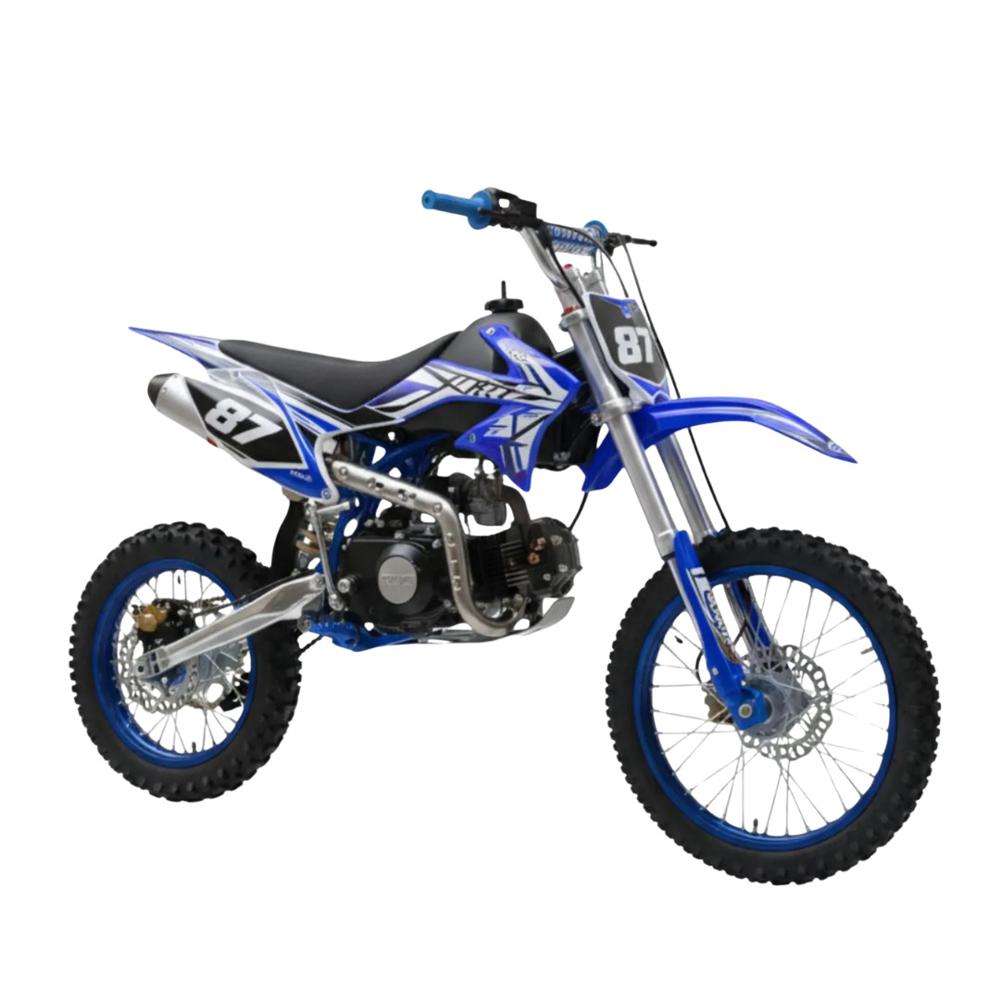 MOTO CROSS PARA ADOLESCENTES ELECTRICA 125CC 4 TIEMPOS TODO TERRENO AZUL